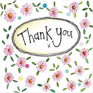 Flower Thank You Card