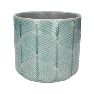 Blue Wavy Ceramic Pot