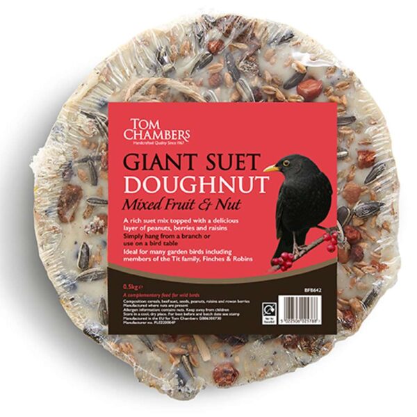 Giant Suet Doughnut Mixed Fruit & Nuts
