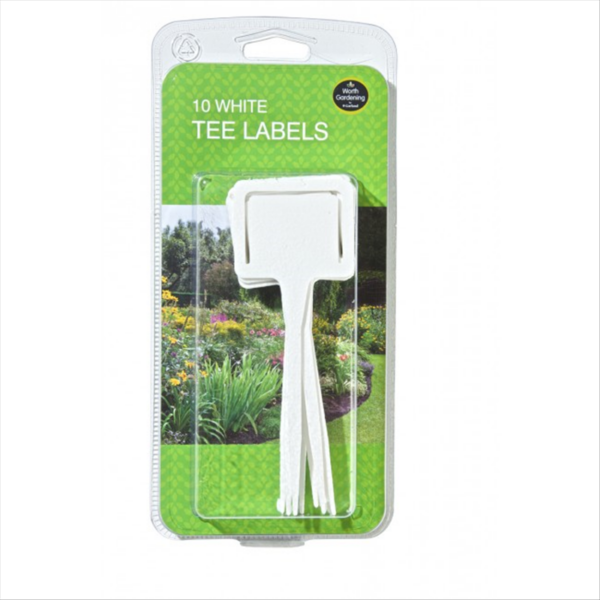 White Tee Labels Pack of 10