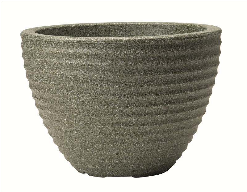 Low Honey Pot 37cm Marble Green