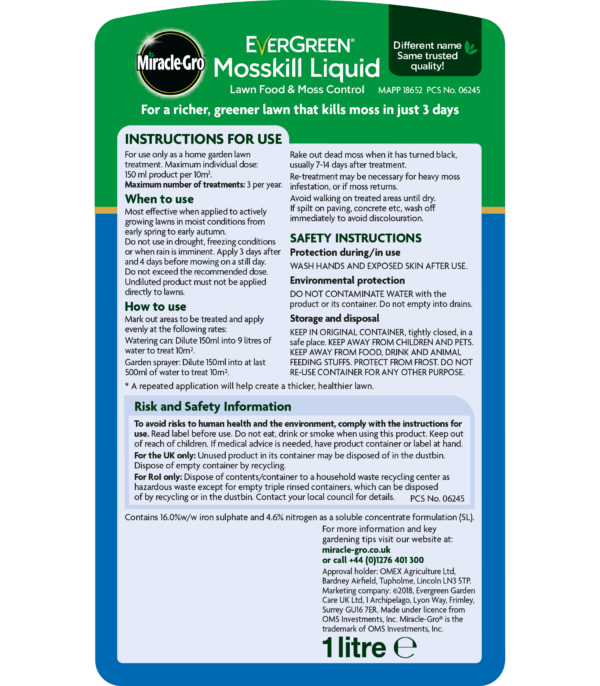 Evergreen® Mosskill Liquid 1L