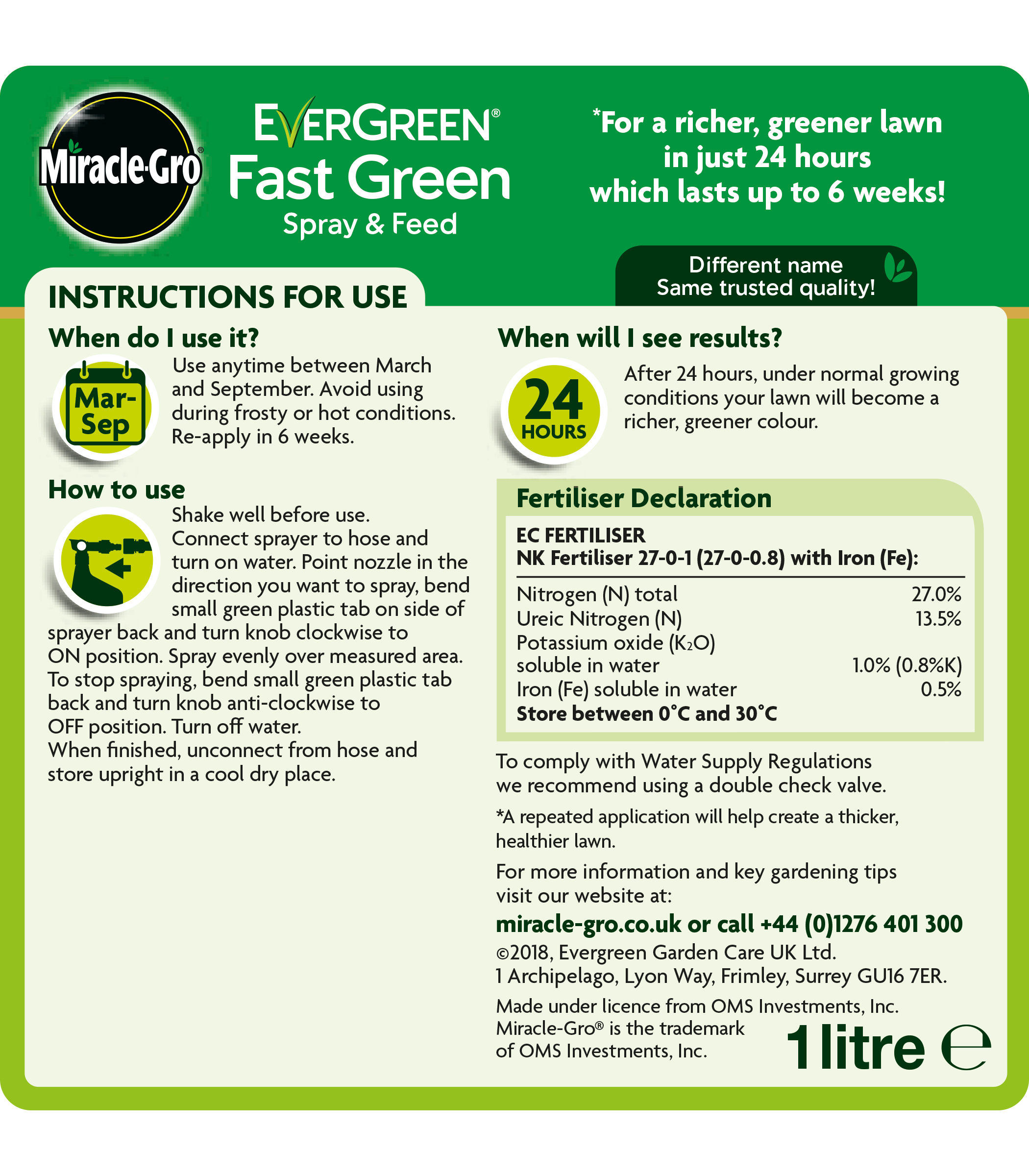 Evergreen® Spray & Feed 1L