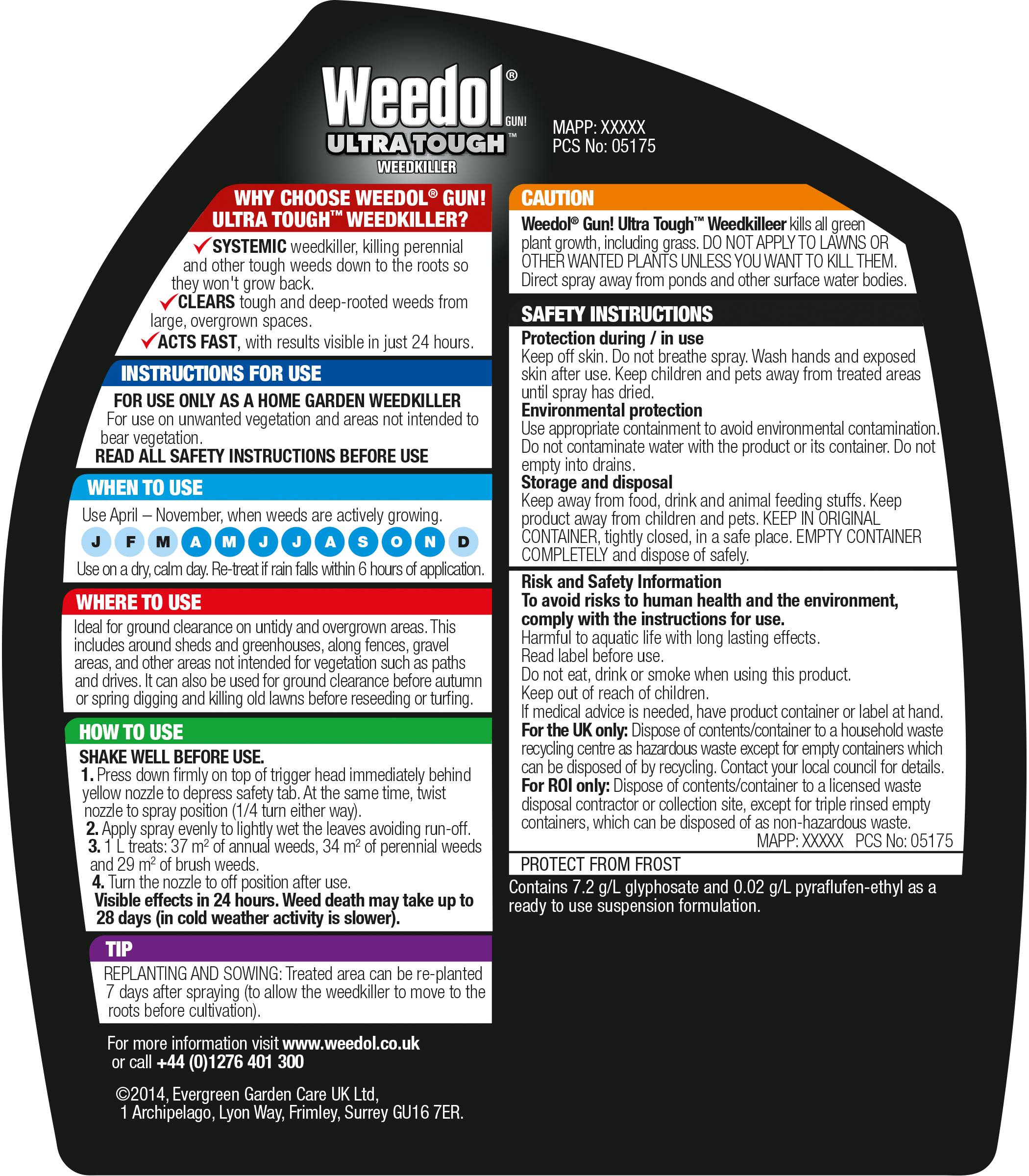 Weedol Gun Ultra Tough RTU 1L