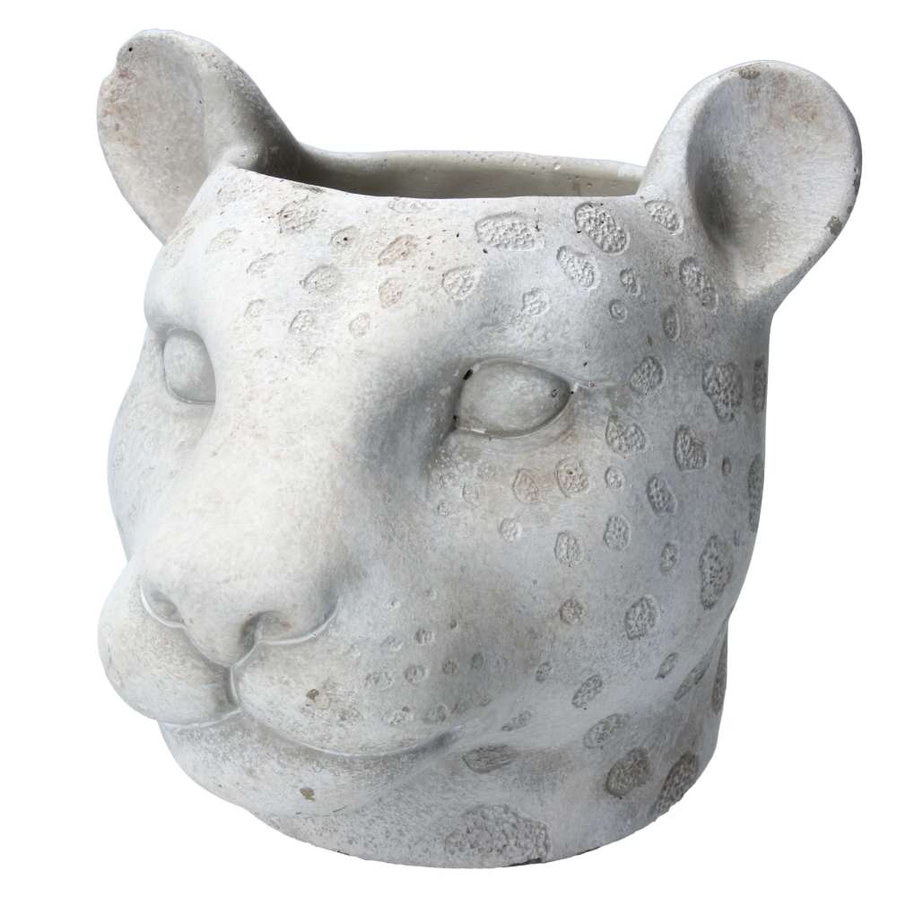 Stone Effect Leopard Pot Cover