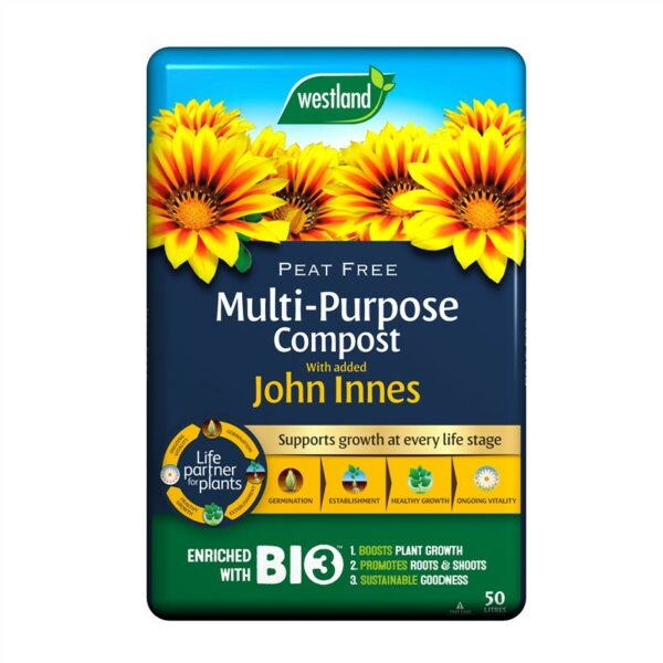 Multi Purpose Compost with John Innes Peat Free 50L