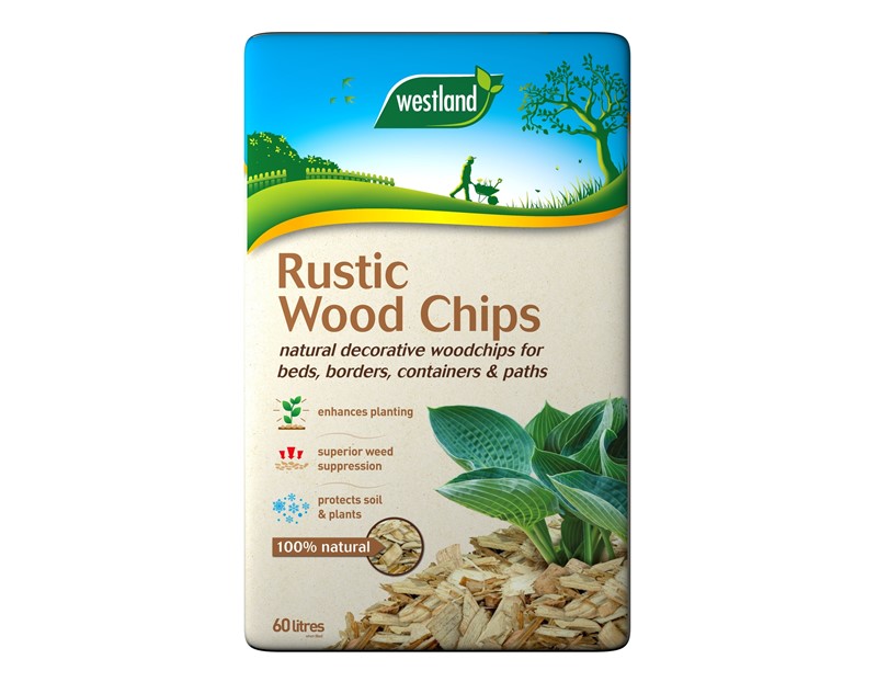 Rustic Wood Chips - Natural 60L