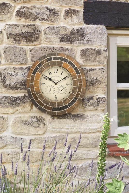 Stonegate Mosaic Clock  14"
