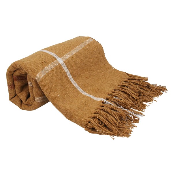 Woven Plaid Throw - Mustard