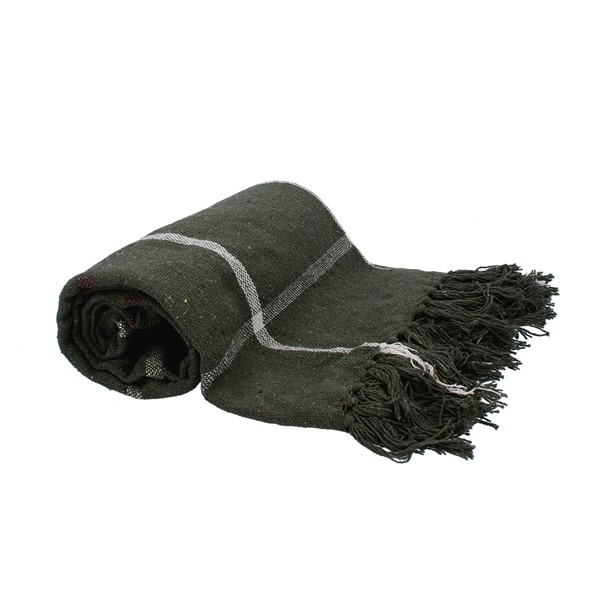 Woven Plaid Throw - Dark Green