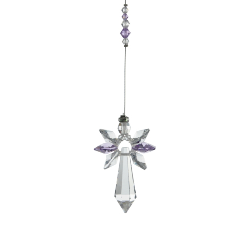 Large Guardian Angel Light Amethyst