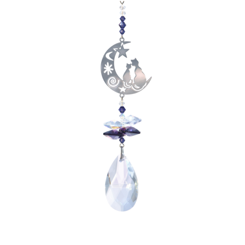 Crystal Fantasies Two Cats Purple