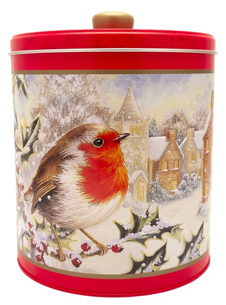 Embossed Xmas Dogs Party Tin