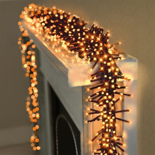 Cluster MultiAction Timer 480 LED Vintage Gold