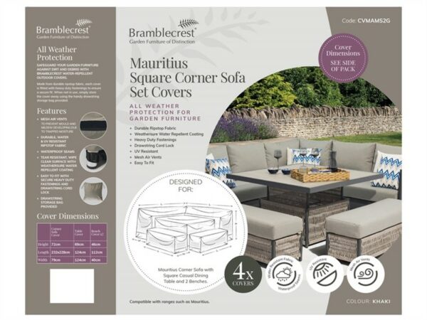 Mauritius Square Sofa Set Cover