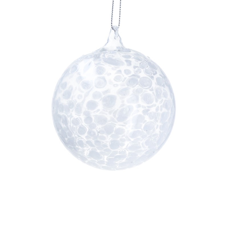 Clear Mottled Glass Ball