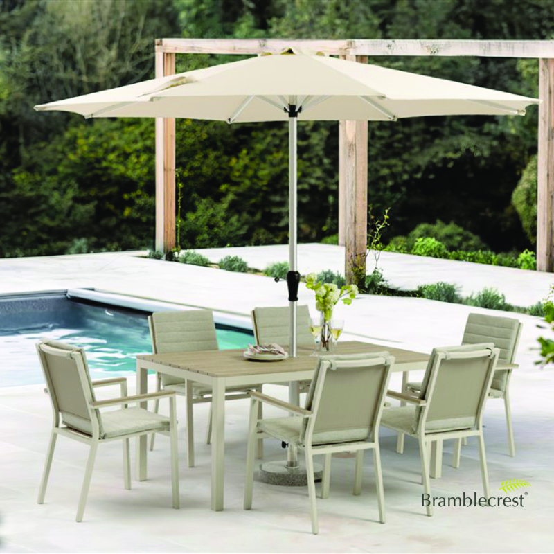 Bramblecrest Zurich 6 Seat Dining Set - Mocha