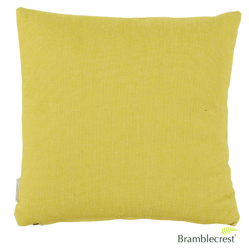Bramblecrest Yellow Square Scatter Cushion