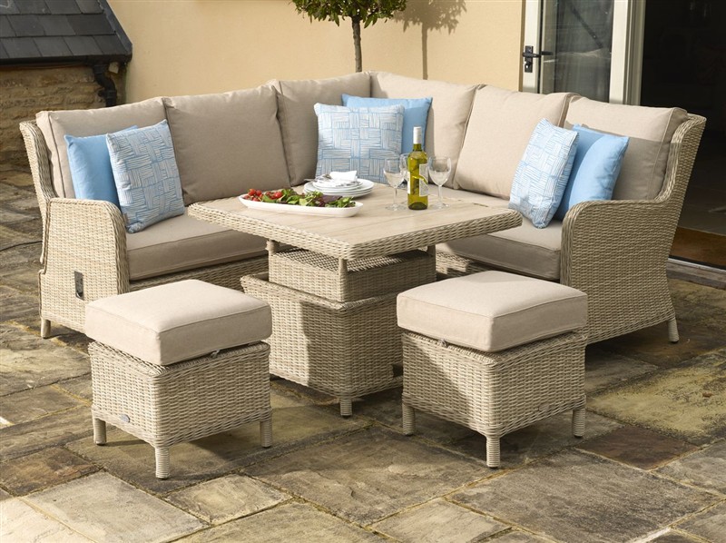 Bramblecrest Chedworth Reclining Mini Sofa Set - Sandstone - Image 3