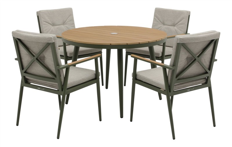 Bramblecrest Wisley 4 Seat Dining Set - Sage - Image 2