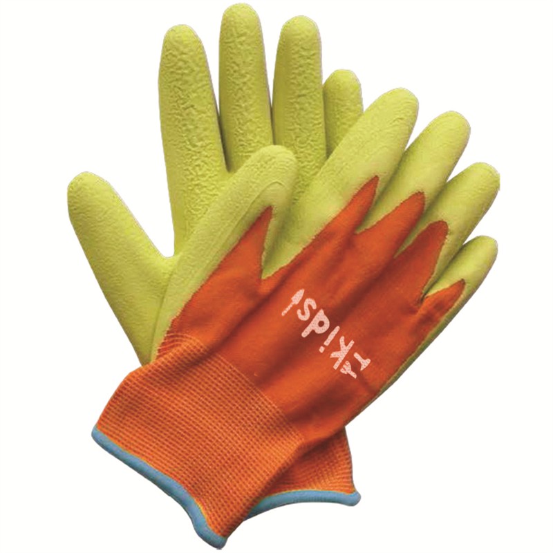 Junior Digger Gloves 6-10yr - Orange & Green